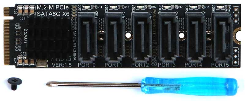 6-Port SATA M.2 Card